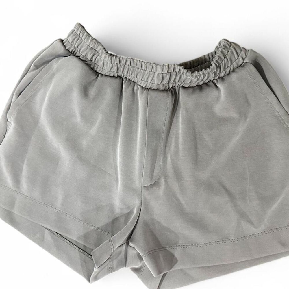 A New Day Grey High Waisted Lounge Shorts Size S Soft Cozy